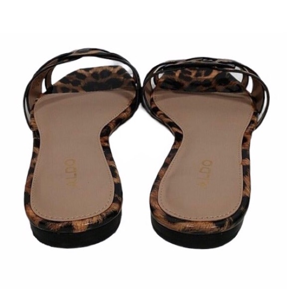 ALDO Astirassa Sandals Slides Patent Animal Print - Picture 7 of 11